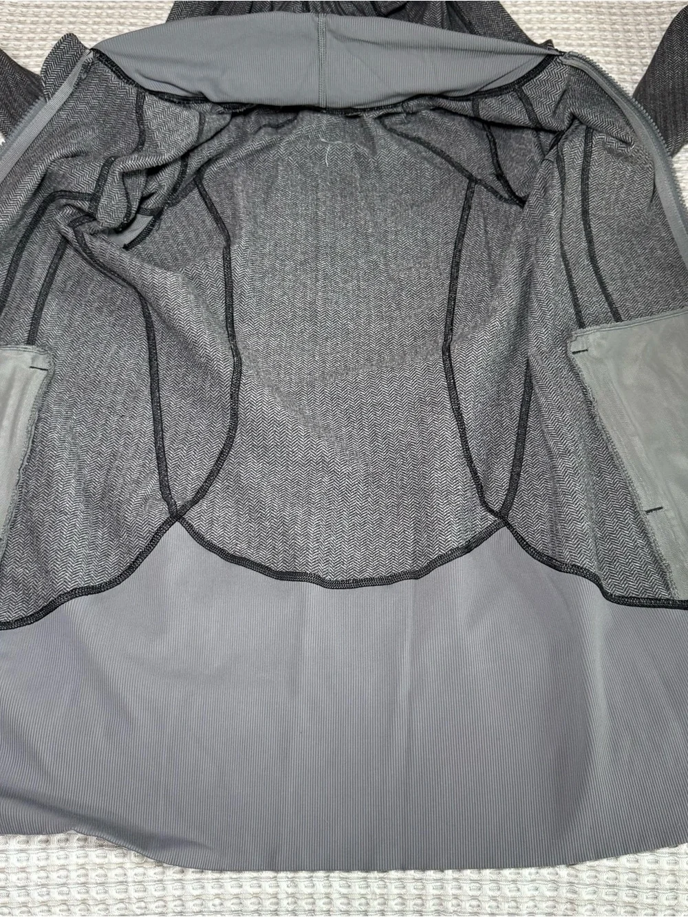Lululemon Jacket Womens 6 Gray Daily Practice Hooded Full Zip Flecked Athletic